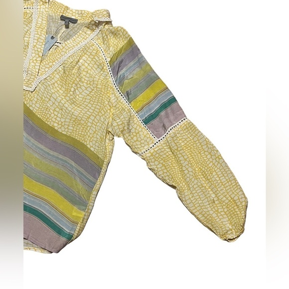 Anthropologie Conditions Apply NWT Corinna yellow peasant blouse - Picture 8 of 13